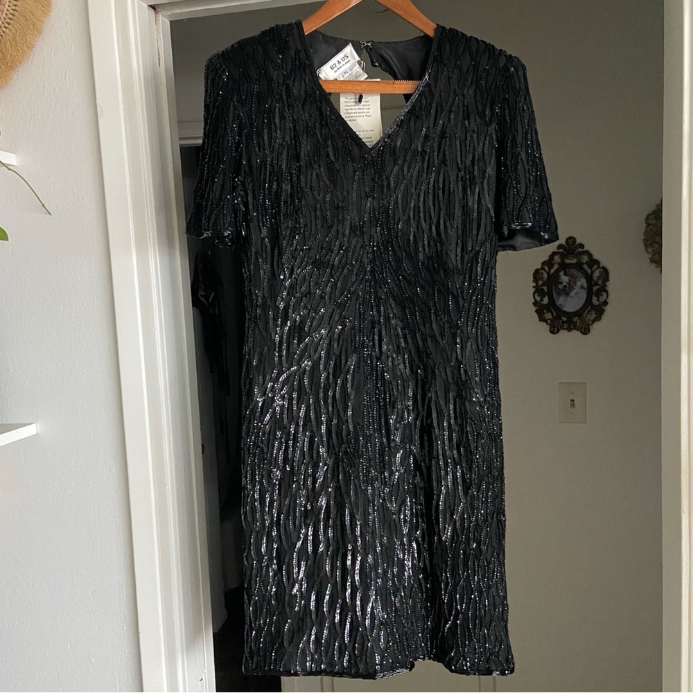 B2 & US by Mark & John Silk Sequins Cocktail Dress